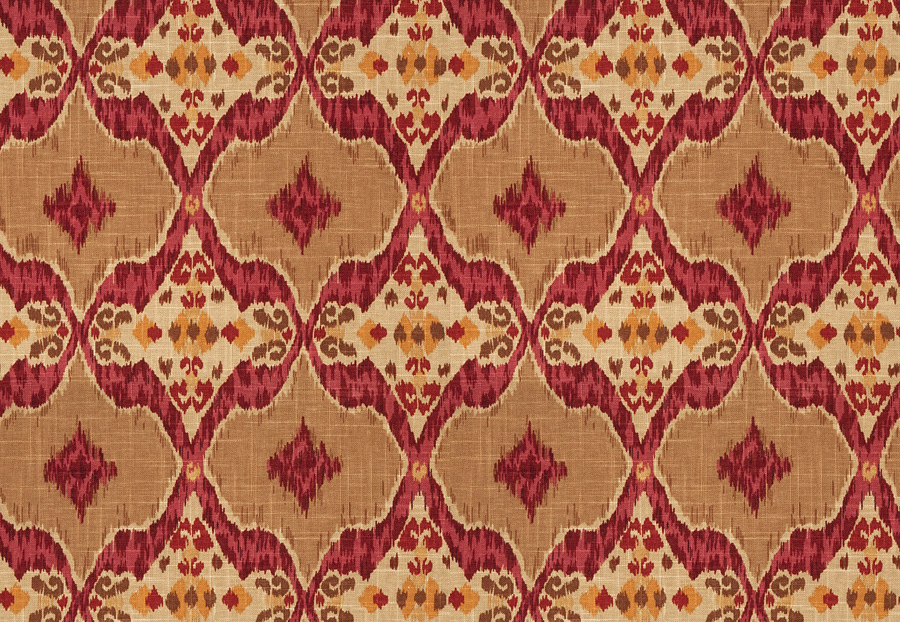 Ткань Fabricut Isabelle Borchgrave Mulberry Nomadic/Merlot
