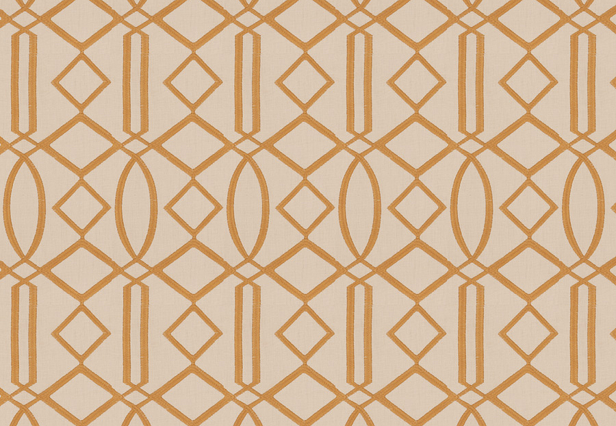 Ткань Fabricut Isabelle De Borchgrave-Color Canyon Egyptian lattice/Curry