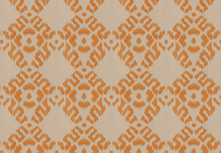 Ткань Fabricut Isabelle De Borchgrave-Color Canyon Tribal diamond/Curry