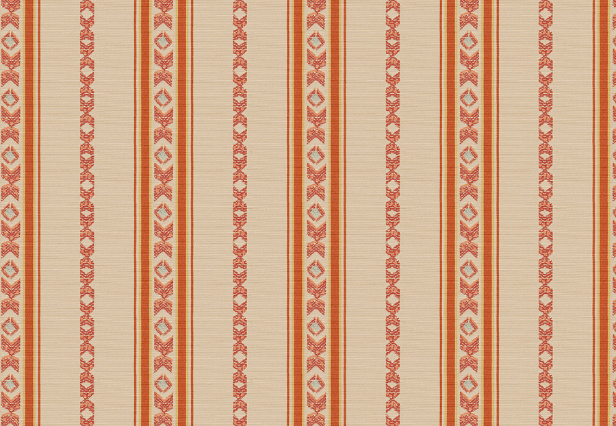 Ткань Fabricut Isabelle De Borchgrave-Color Canyon Regal stripe/Canyon