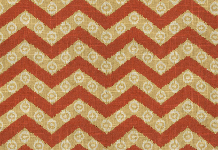 Ткань Fabricut Isabelle De Borchgrave-Color Canyon Chevron kimono/Canyon