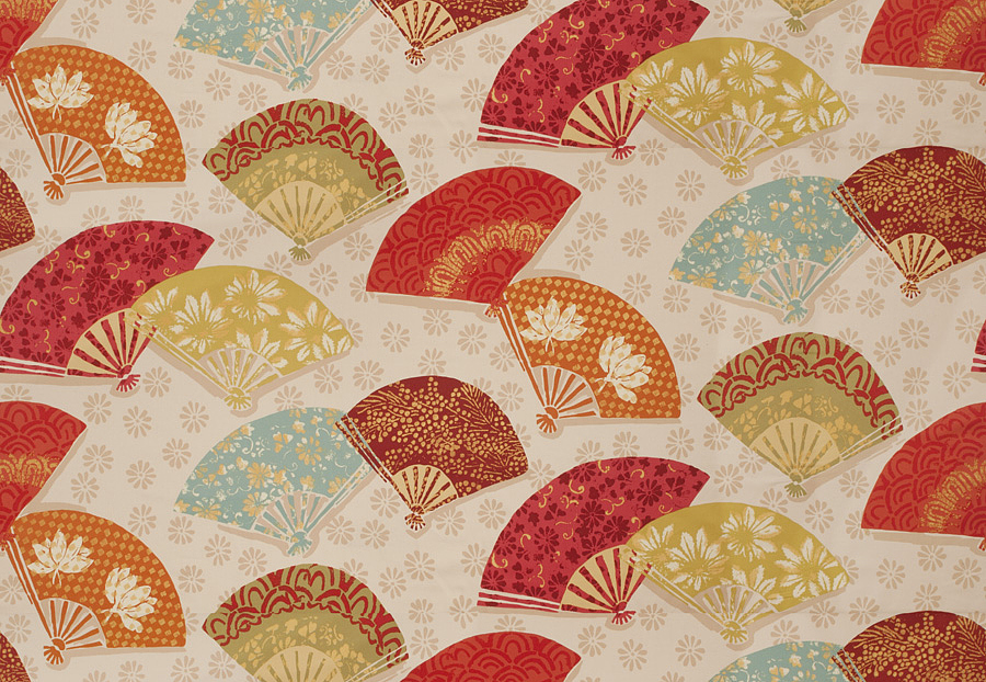 Ткань Fabricut Isabelle De Borchgrave-Color Canyon Exotic fans/Canyon