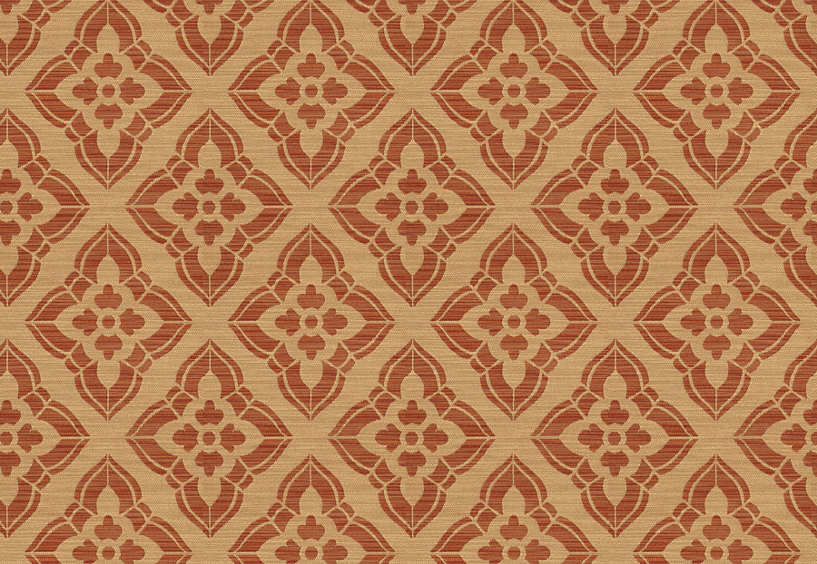 Ткань Fabricut Isabelle De Borchgrave-Color Canyon Stucco diamond/Canyon