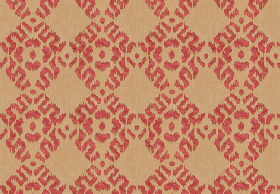 Ткань Fabricut Isabelle De Borchgrave-Color Canyon Tribal diamond/Berry