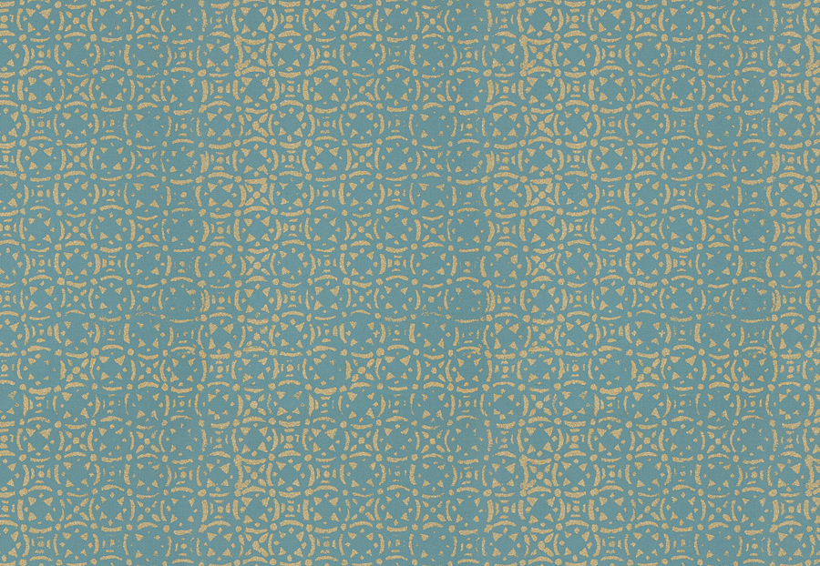 Ткань Fabricut Isabelle De Borchgrave-Color Ocean Venetian tile/Teal