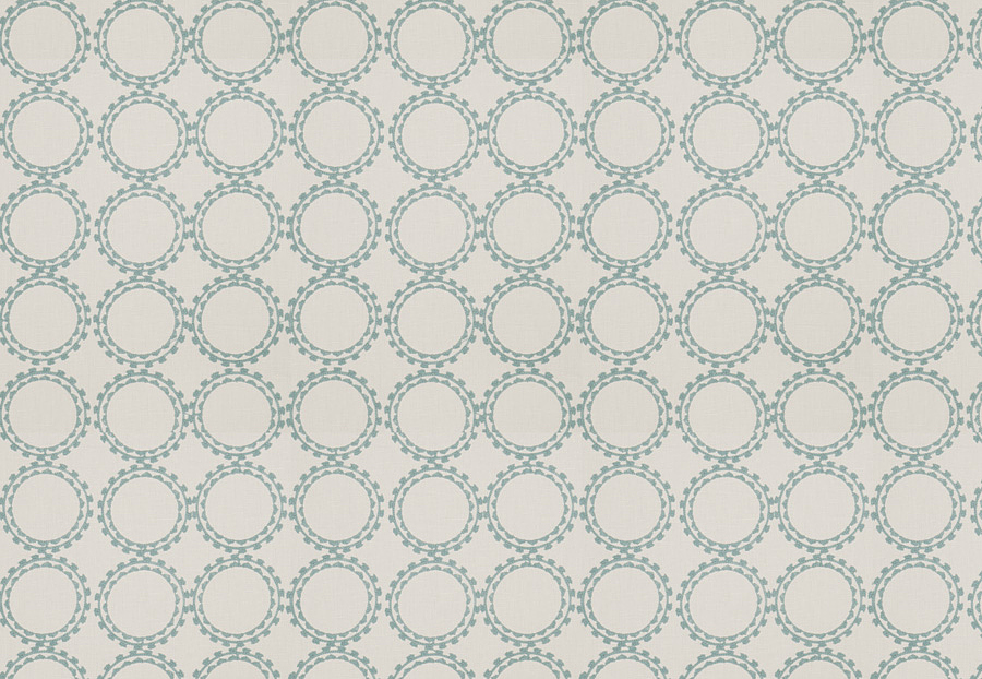 Ткань Fabricut Isabelle De Borchgrave-Color Ocean Circle Suzani/Aqua