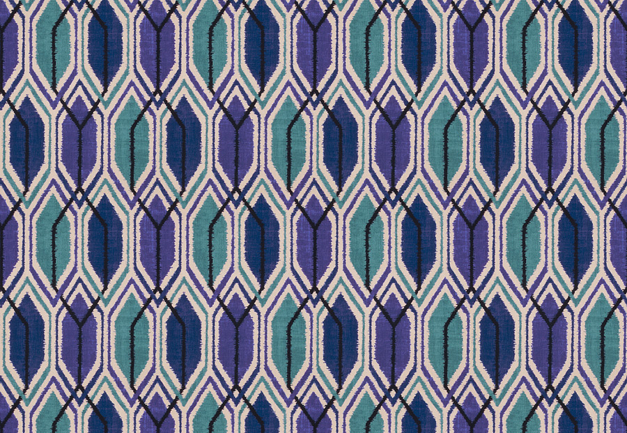Ткань Fabricut Modern Nuances Blue Wave Mika/Peacock