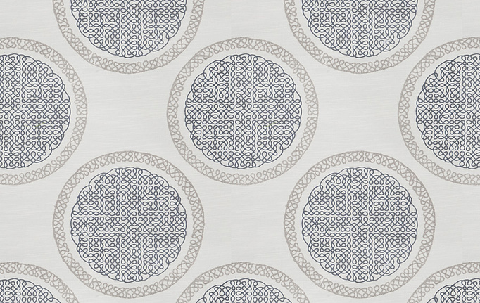 Американская ткань Fabricut, коллекция Modern Nuances Vol.II Charcoal, артикул Norva Medallion/Slate