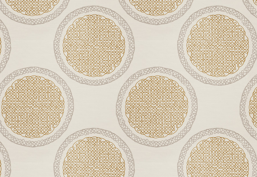 Ткань Fabricut Modern Nuances Vol.II Sesame Norva Medallion/Mustard
