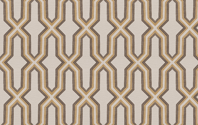 Американская ткань Fabricut, коллекция Modern Nuances Vol.II Sesame, артикул Sasquatch geo/Gold