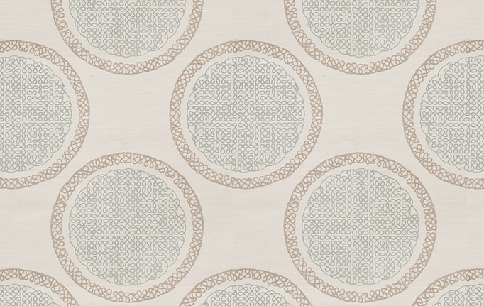 Американская ткань Fabricut, коллекция Modern Nuances Vol.II Tide, артикул Norva Medallion/Surf