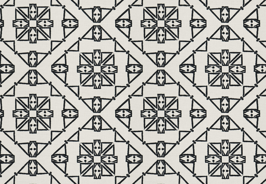 Ткань Fabricut Nate Berkus-Color Vol.II Tuxedo Olea/Black and white