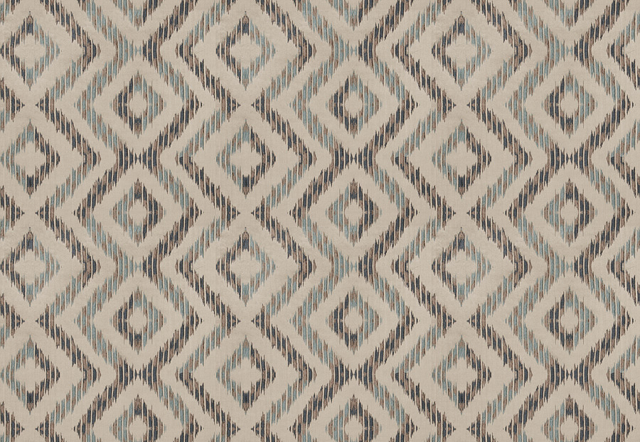Ткань Fabricut Silk Nuances Lapis Lauter ikat/Indigo