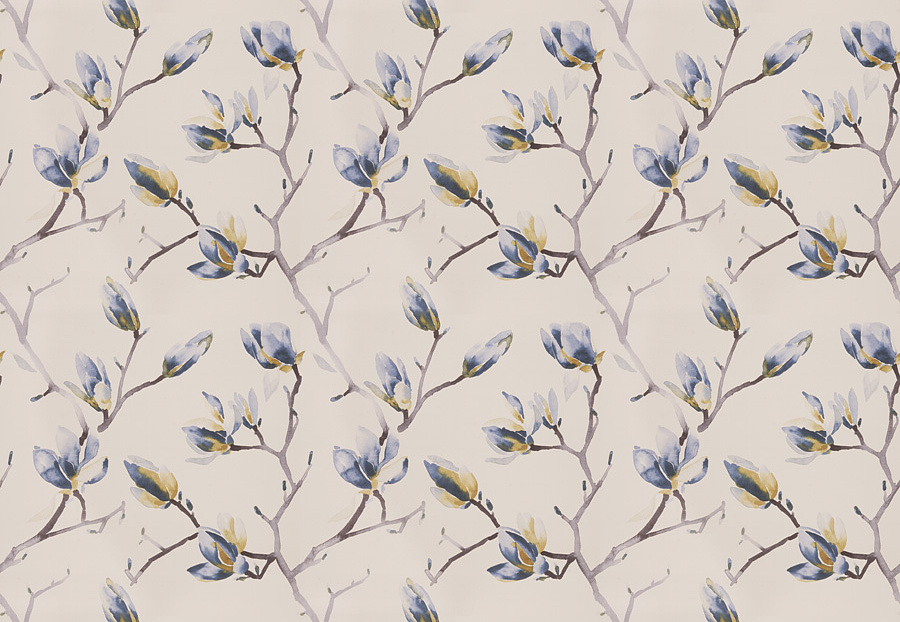Ткань Fabricut Silk Nuances Lapis Pinkett floral/Horizont
