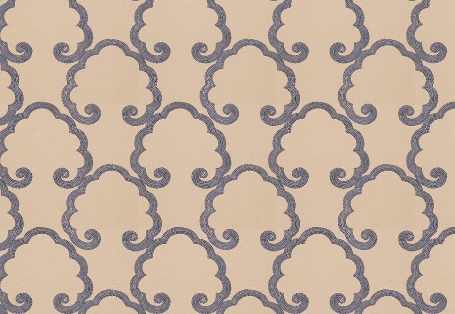 Ткань Fabricut Silk Nuances Lapis Caviezel cloud/Horizont