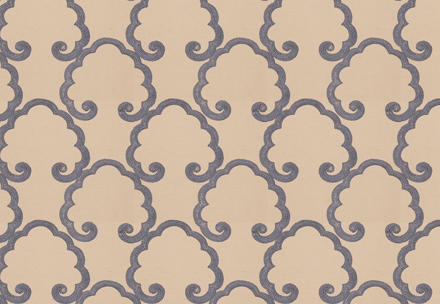 Ткань Fabricut Silk Nuances Lapis Caviezel cloud/Horizont