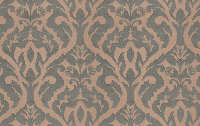 Американская ткань Fabricut, коллекция Silk Nuances Lapis, артикул Costner Damask/Horizont