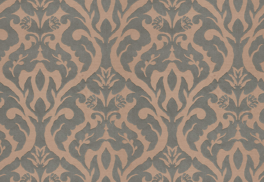 Ткань Fabricut Silk Nuances Lapis Costner Damask/Horizont