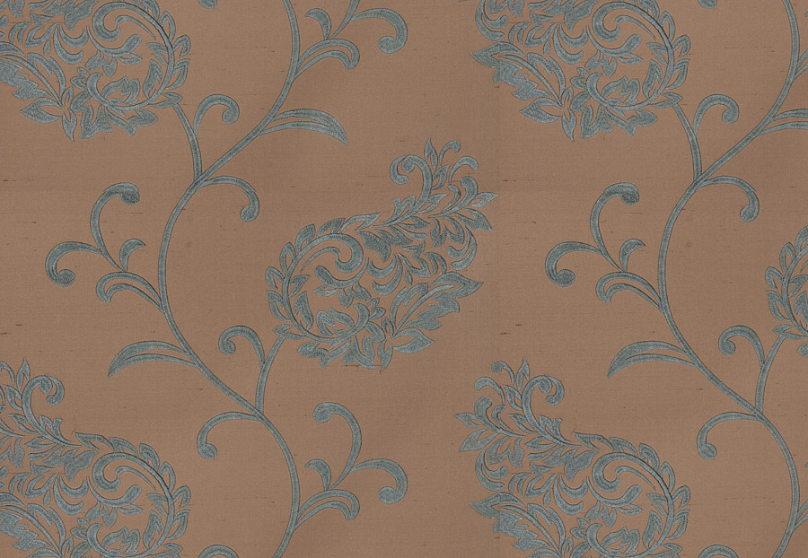 Ткань Fabricut Silk Nuances Lapis Liotta paisley/Turquoise