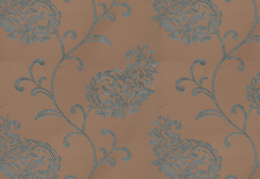 Ткань Fabricut Silk Nuances Lapis Liotta paisley/Turquoise