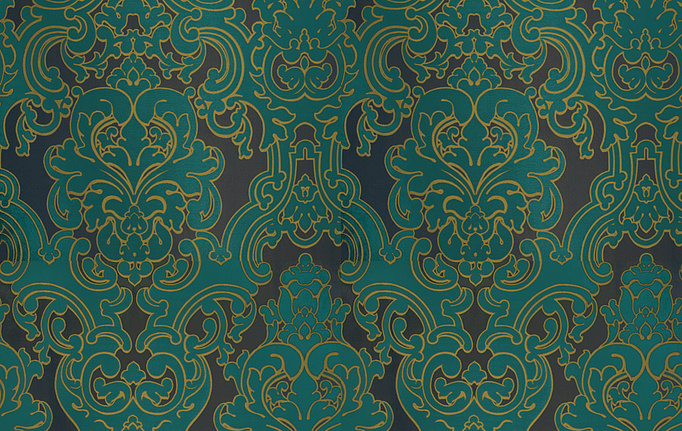 Американская ткань Fabricut, коллекция Silk Nuances Lapis, артикул Del toro grand/Peacock