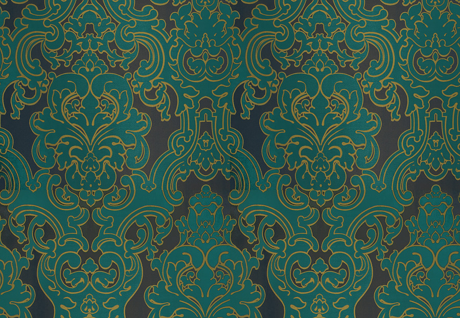 Ткань Fabricut Silk Nuances Lapis Del toro grand/Peacock