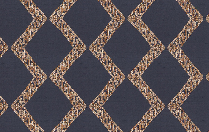Американская ткань Fabricut, коллекция Silk Nuances Lapis, артикул Hargitay/Navy