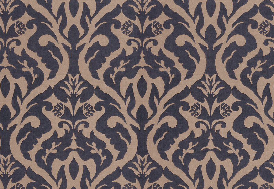Ткань Fabricut Silk Nuances Lapis Costner Damask/Navy