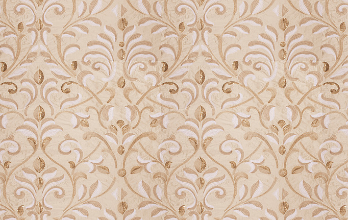 Американская ткань Fabricut, коллекция Silk Nuances Natural, артикул Besinger leaves/Natural Gold