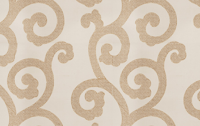 Американская ткань Fabricut, коллекция Silk Nuances Natural, артикул Brando scroll/Natural