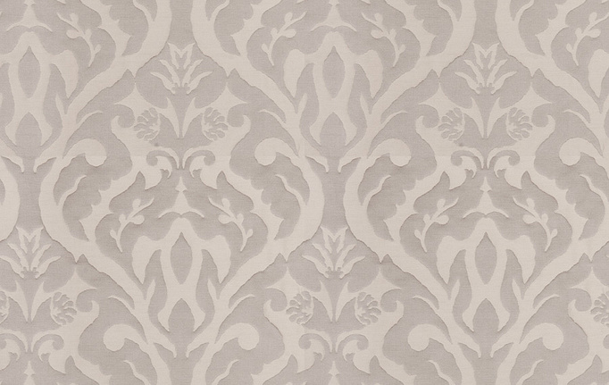 Американская ткань Fabricut, коллекция Silk Nuances Natural, артикул Costner Damask/Grey