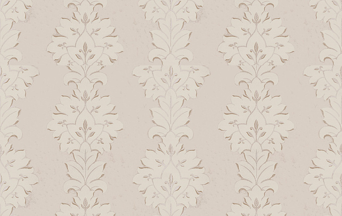 Американская ткань Fabricut, коллекция Silk Nuances Natural, артикул Vergara Damask/Platinum