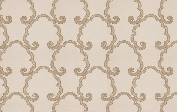Американская ткань Fabricut, коллекция Silk Nuances Natural, артикул Caviezel cloud/Fawn