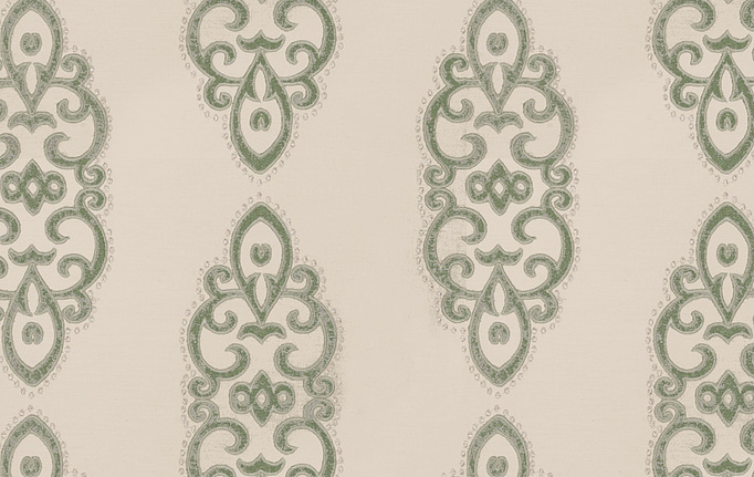 Американская ткань Fabricut, коллекция Silk Nuances Opal, артикул Grier Medallion/Seamist
