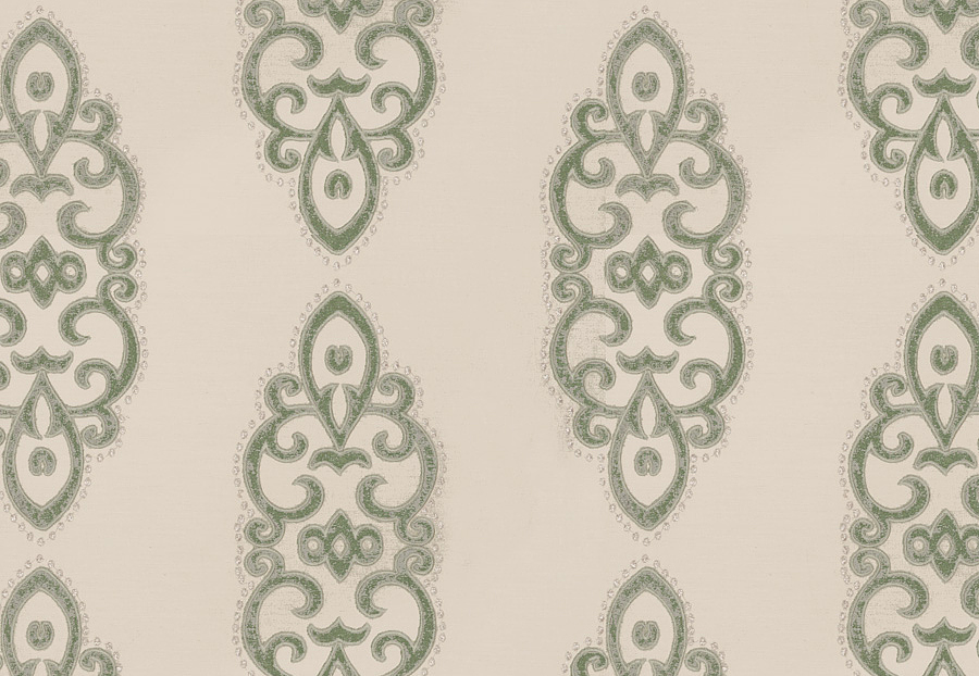 Ткань Fabricut Silk Nuances Opal Grier Medallion/Seamist