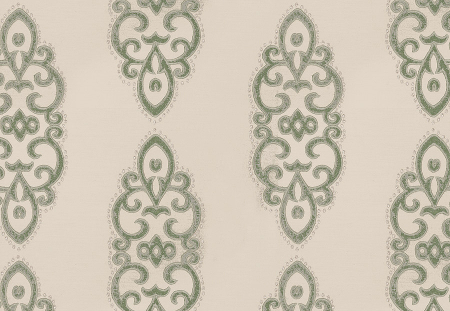 Ткань Fabricut Silk Nuances Opal Grier Medallion/Seamist