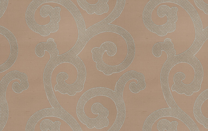 Американская ткань Fabricut, коллекция Silk Nuances Opal, артикул Brando scroll/Seamist