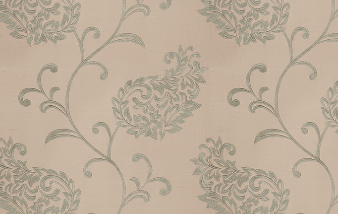 Американская ткань Fabricut, коллекция Silk Nuances Opal, артикул Liotta paisley/Seamist