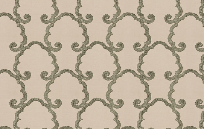 Американская ткань Fabricut, коллекция Silk Nuances Opal, артикул Caviezel cloud/Tidewater