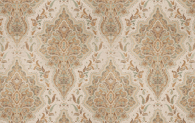 Американская ткань Fabricut, коллекция Silk Nuances Opal, артикул Heigl Paisley/Opal