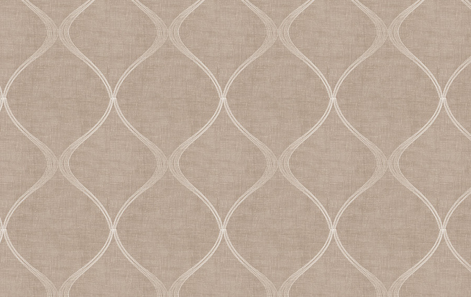 Американская ткань Fabricut, коллекция Statement Sheers Flax, артикул Sibble ogee/Flax