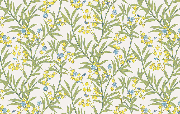 Английские обои Little Greene, коллекция National Trust Papers IV, артикул 0267BABLUEV