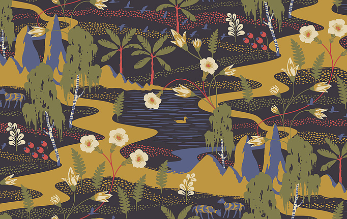 Шведские обои Borastapeter, коллекция Wonderland by Hanna Werning, артикул 1479