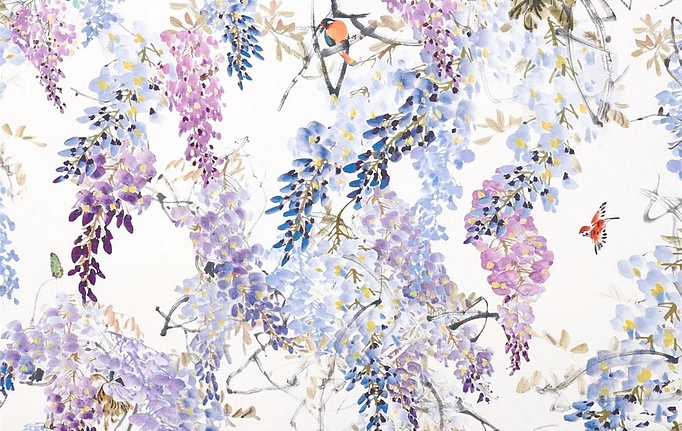Английская ткань Sanderson, коллекция Waterperry Prints & Embroideries, артикул 226286