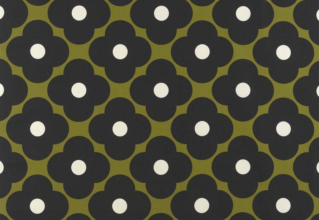 Ткань Orla Kiely Prints-Volume One SpotFlower/Seagrass