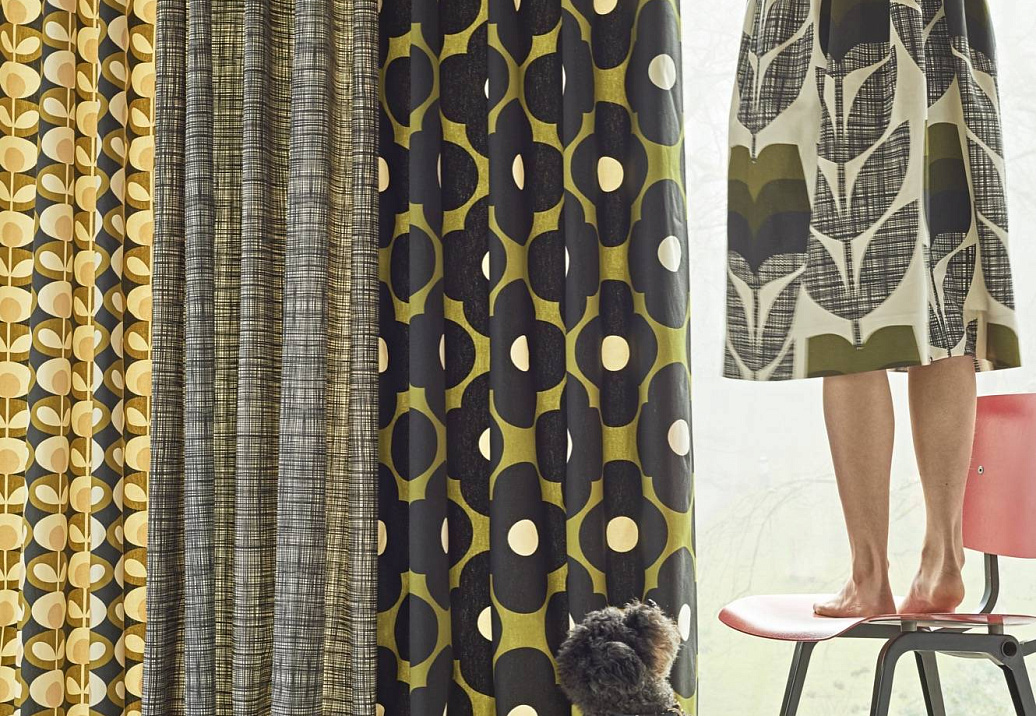Ткань Orla Kiely Prints-Volume One SpotFlower/Seagrass