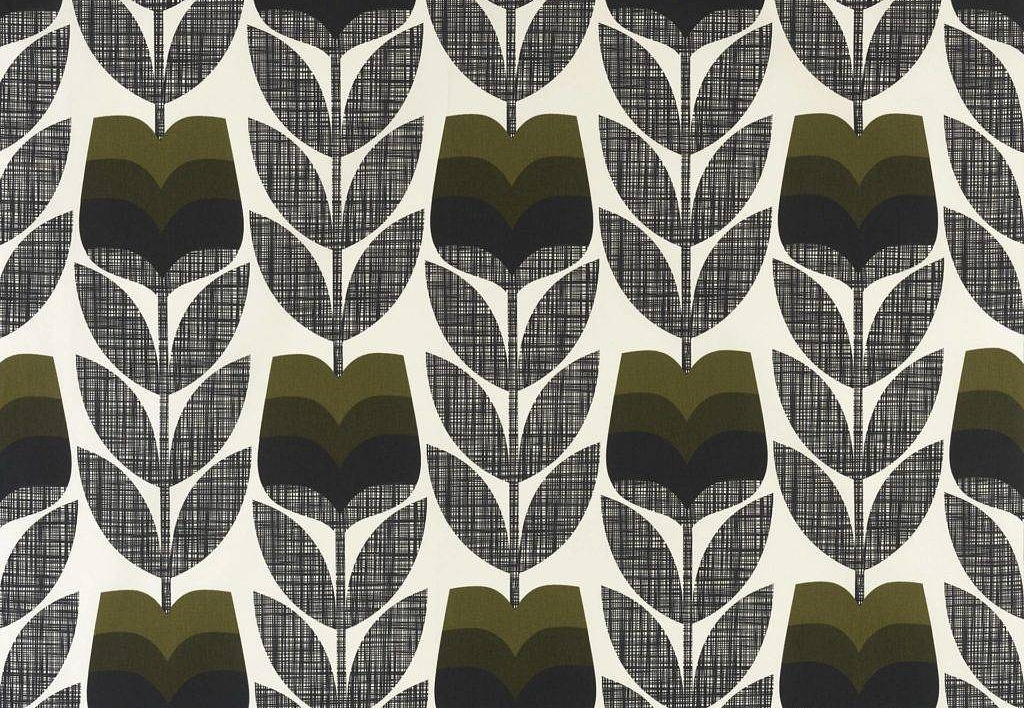 Ткань Orla Kiely Prints-Volume One RoseBud/Moss