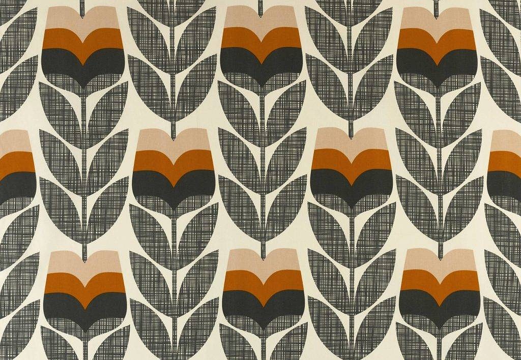 Ткань Orla Kiely Prints-Volume One RoseBud/Orange