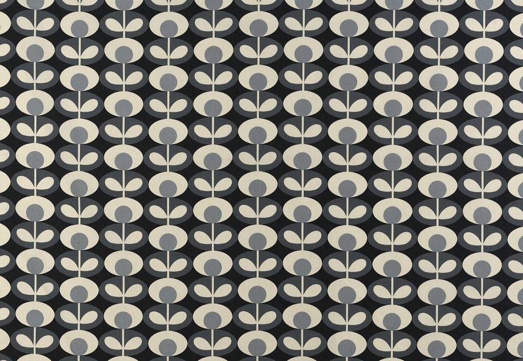 Ткань Orla Kiely Prints-Volume One OvalFlower/CoolGrey