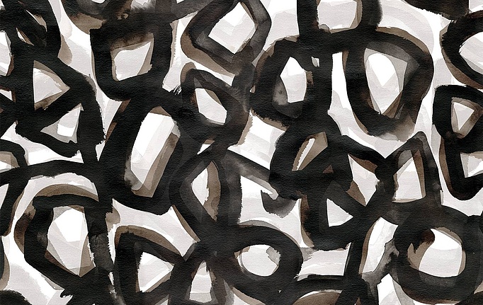 Австралийская ткань Mokum, коллекция Abstraction, артикул Abstraction/Basalt